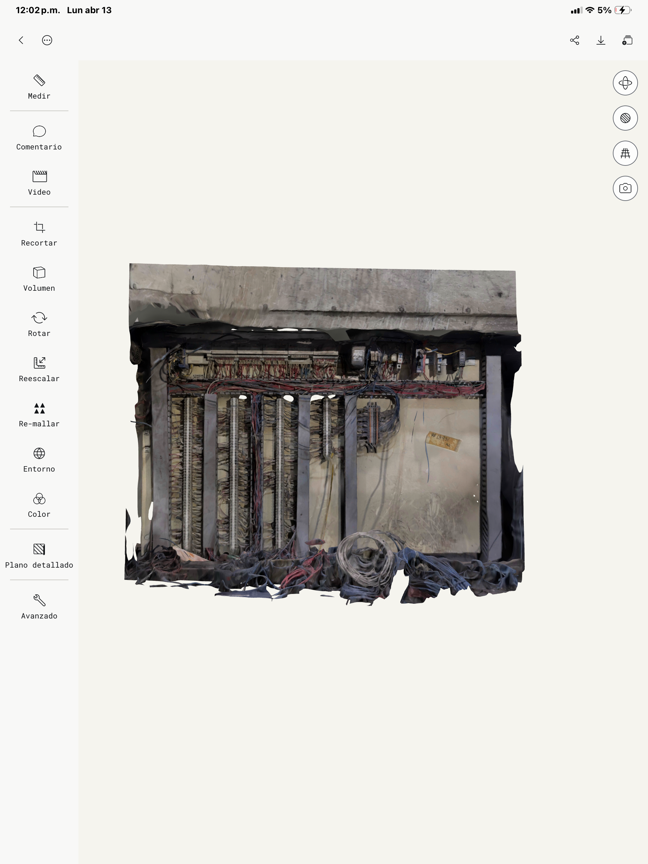 3D panel interior scan